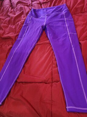Fabletics Define PowerHold High-Waisted 7/8 Legging Purple size L